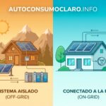 instalación solar aislada o conectada a red