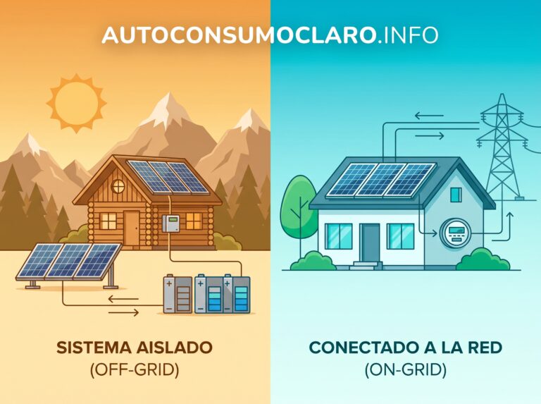 instalación solar aislada o conectada a red