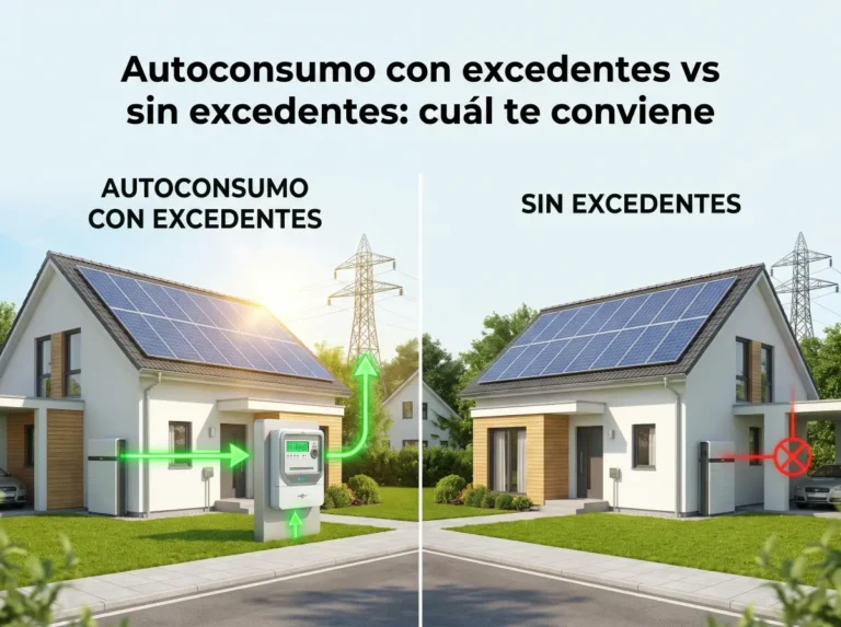 autoconsumo con excedentes o sin excedentes
